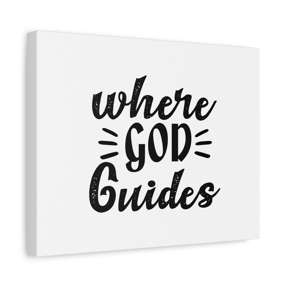 Scripture Canvas Where God Guides Psalms 32:8 Christian Wall Art Bible Verse